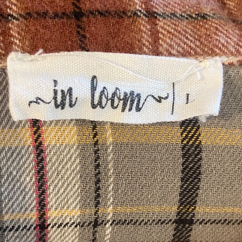 Plaid Patchwork Button-Up Shirt, boutique. Frayed… - image 6